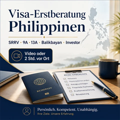 Visa-Erstberatung Philippinen: SRRV, 9A, 13A, Balikbayan und Investor